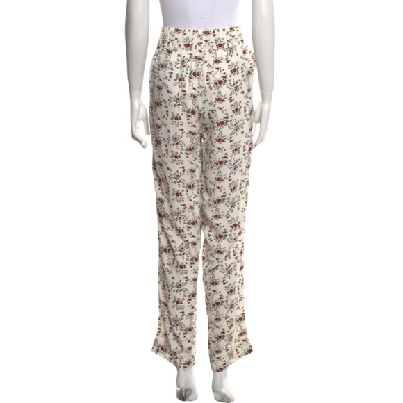 GANNI Floral-Print Crepe De Chine Straight-Leg Pants - Picture 8 of 15